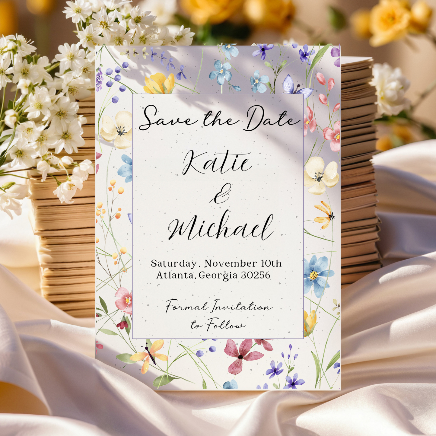 Seed Paper Save the Date – Wildflower Wedding Cards That Grow (6x4")
