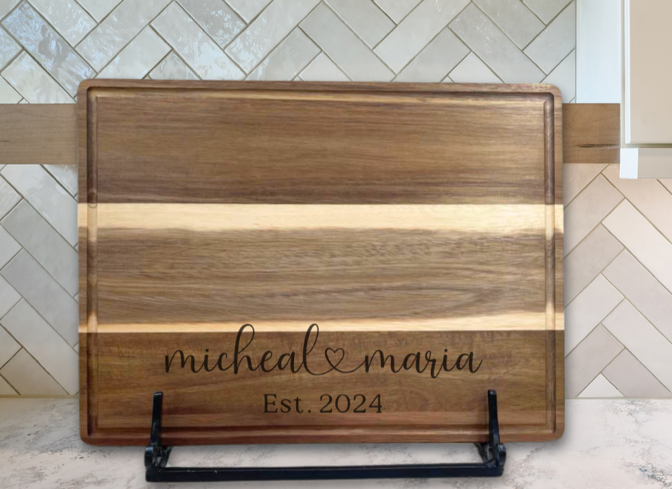 Custom Name Cutting Board for Couple