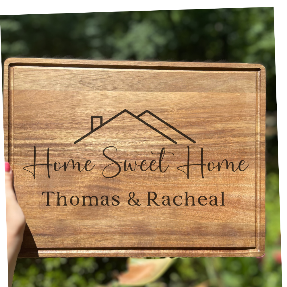 Custom Name Cutting Board for New Home