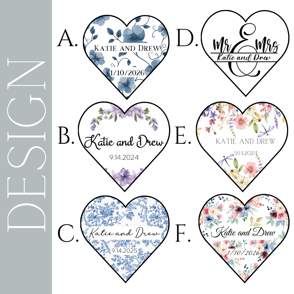Custom Wedding Favor Seed Paper Hearts Gift for Guests from Bride and Groom Heart Shaped Plantable Party Favor Labels with Wildflower Seeds