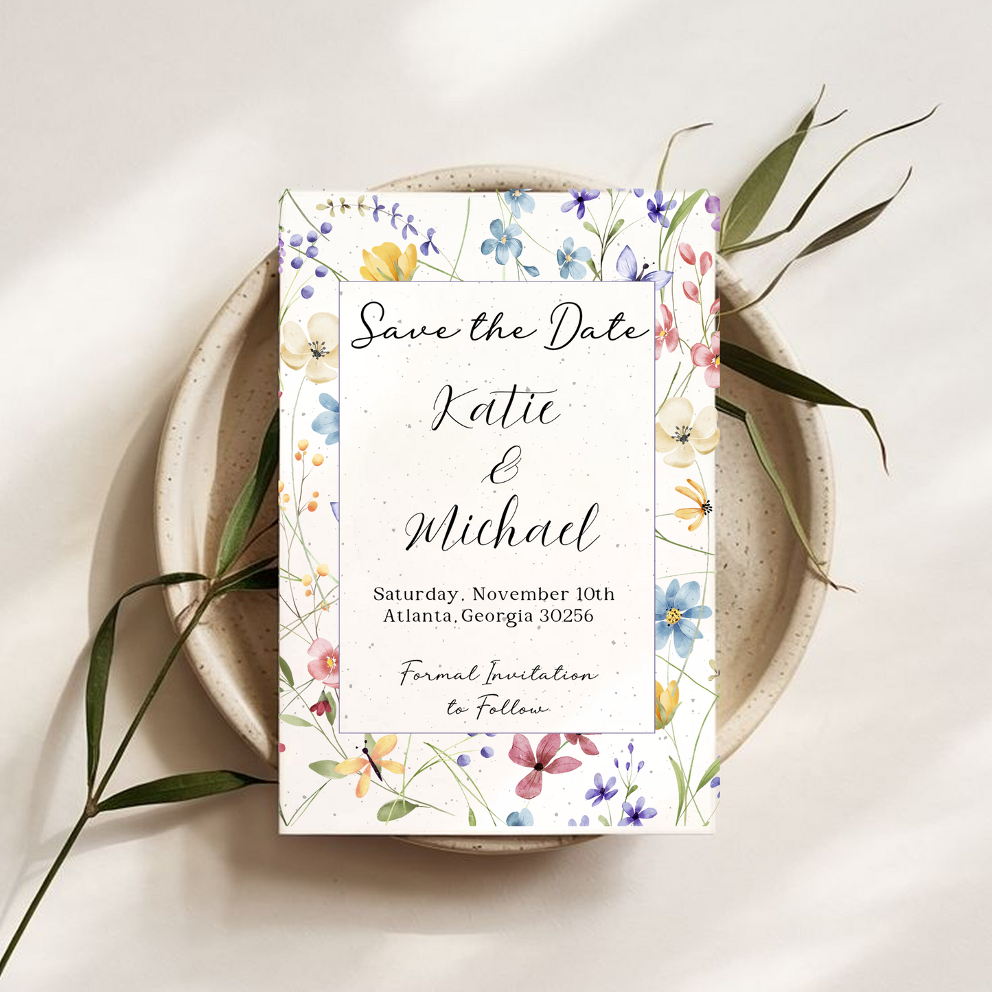 Seed Paper Save the Date – Wildflower Wedding Cards That Grow (6x4")