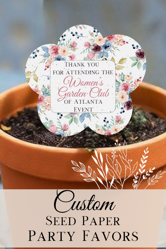 Custom Seed Paper Favors Event Thank You Gifts for Wildflower Wedding Guests Birthday Party Invites Company Employees Mementos